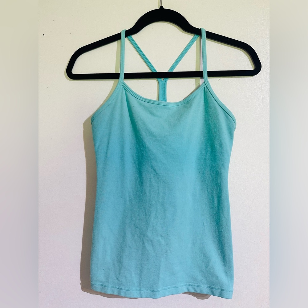 Lululemon Power-Y Tank size 4 in Aqua Blue